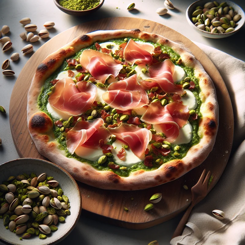 Pistachio pizza