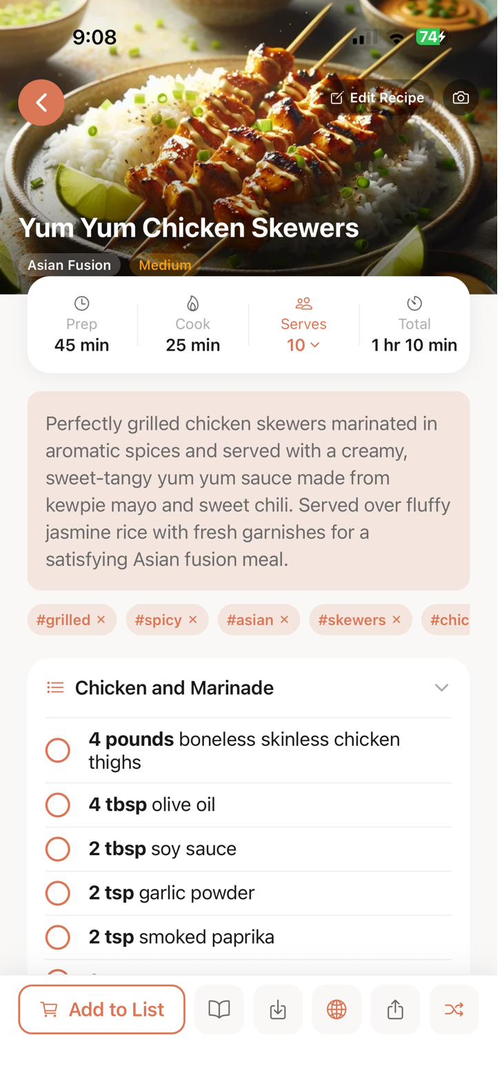 A complete Sprig recipe